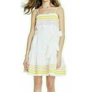 Lisa Marie Fernandez Target Women's Ric Rac Dress White/Yellow/Pink NWT Small